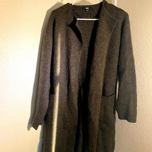 Uniqlo Brown Cardigan Coat Women’s Size Small